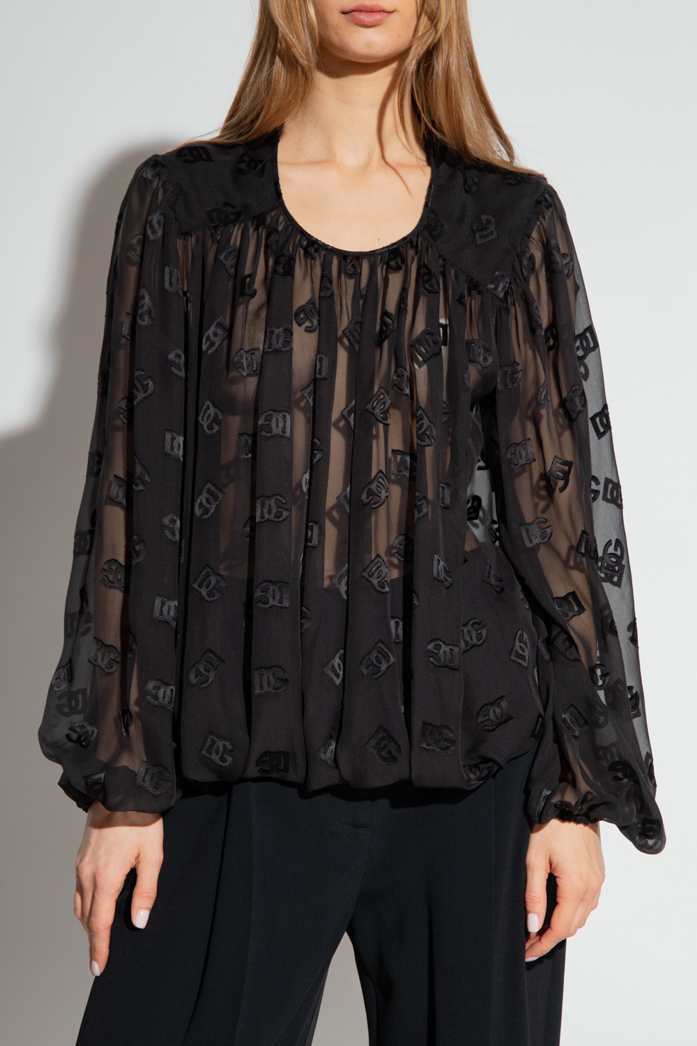 Sheer top with monogram Dolce & Gabbana Vitkac GB